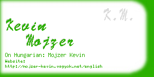 kevin mojzer business card